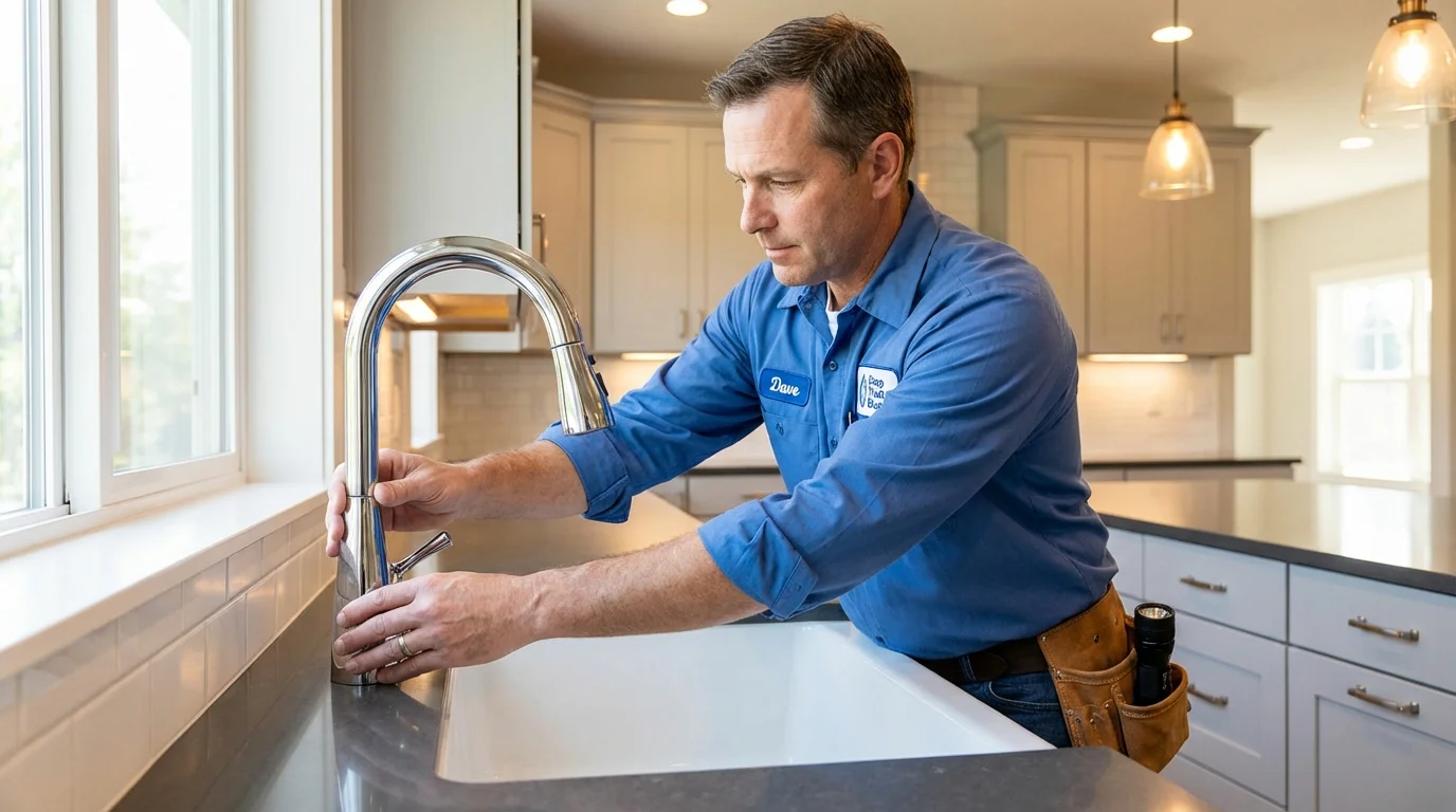 Kitchen faucet installation by Johns Plumbing LLC in Bradner